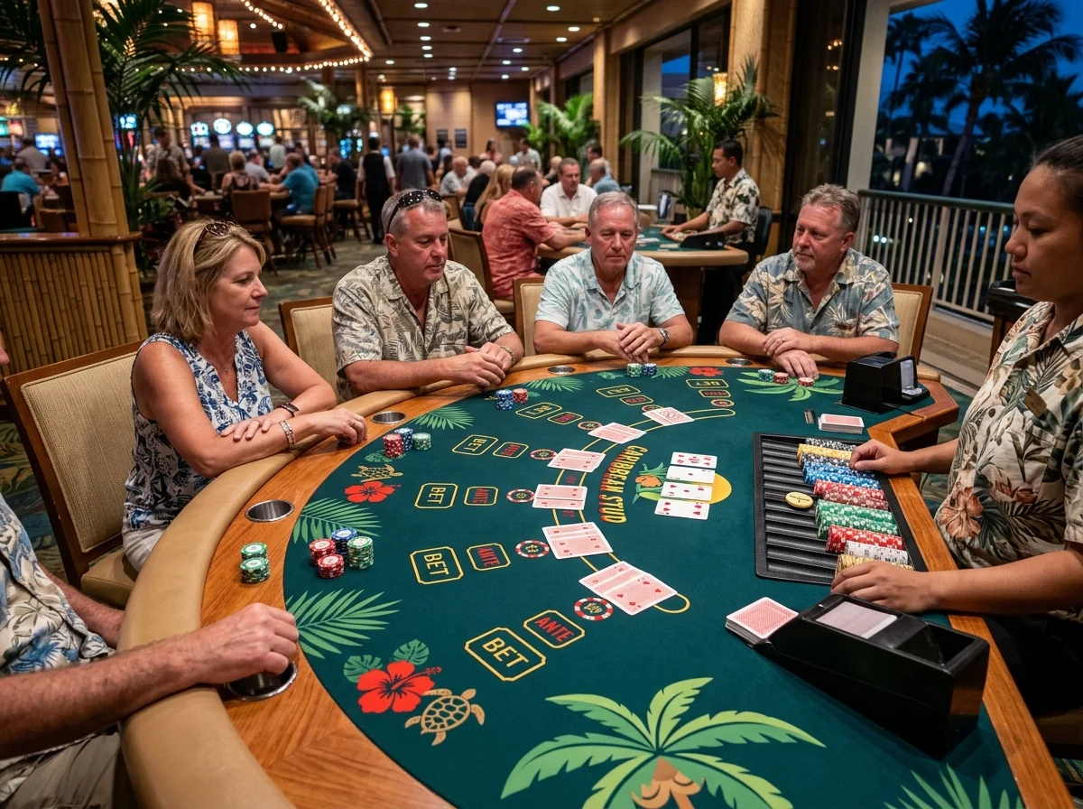 Caribbean Poker τραπέζι